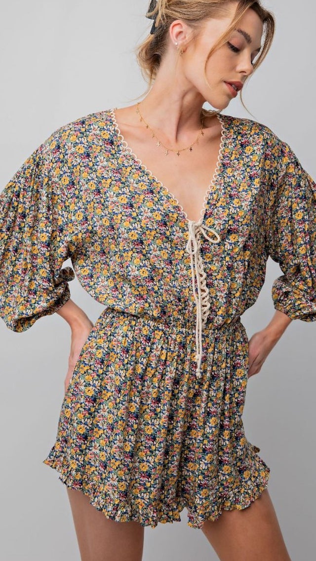サロペット・オーバーオール・オールインワン Two-Tone Ribbon Romper LAEMUSE 2025ドレスコレクション | 2WAYリボンサロペット